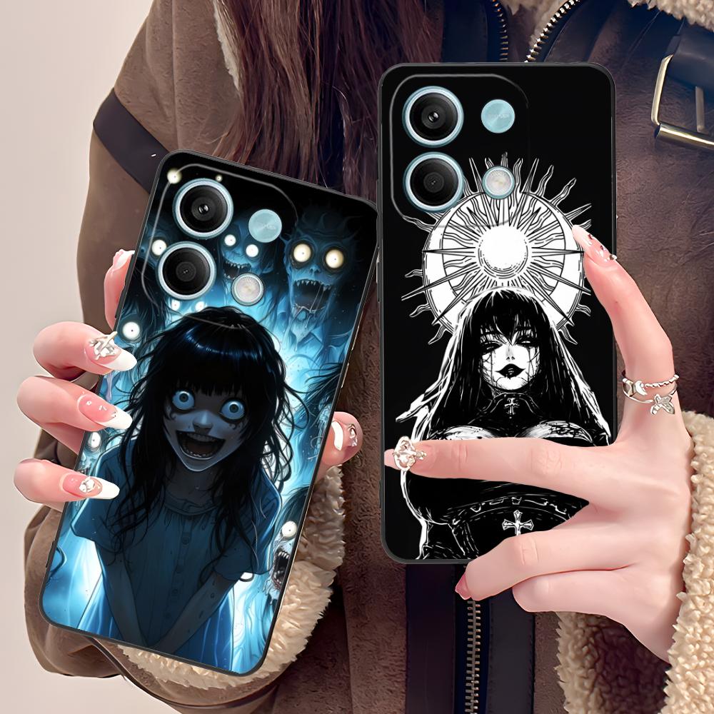 Terror Gothic Art Mobile Phone Case for POCO M7 M6 M5 M4 M3 X7 X6 X5 X4 X3 Pro GT 5G Colorful Printing Cover Cover Luxury Pretty