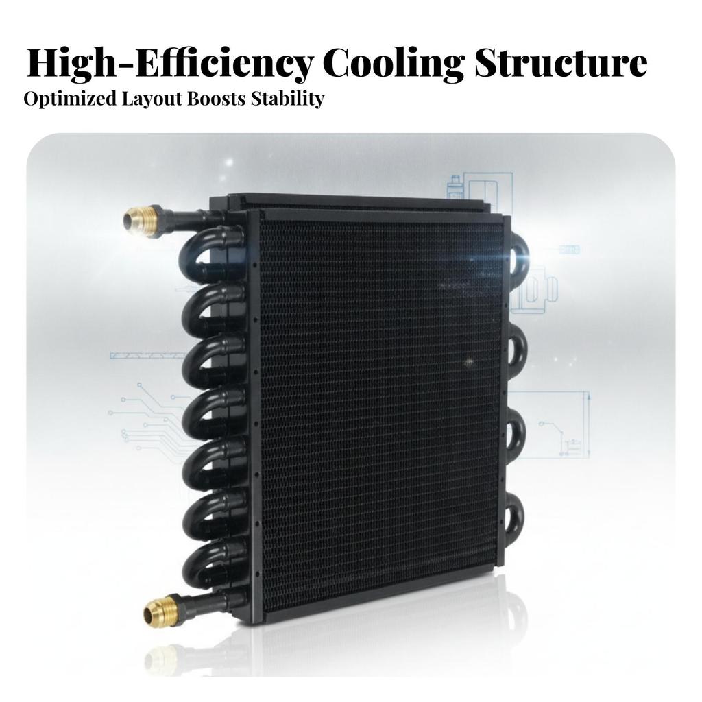 Car Climate Control Condenser Curved Side Tubes Cooling System 7.5 Mm Fittings 16row Silv