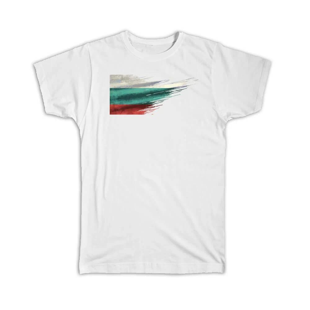 Gift T-Shirt : Bulgaria Flag Modern Country Expat 2XL