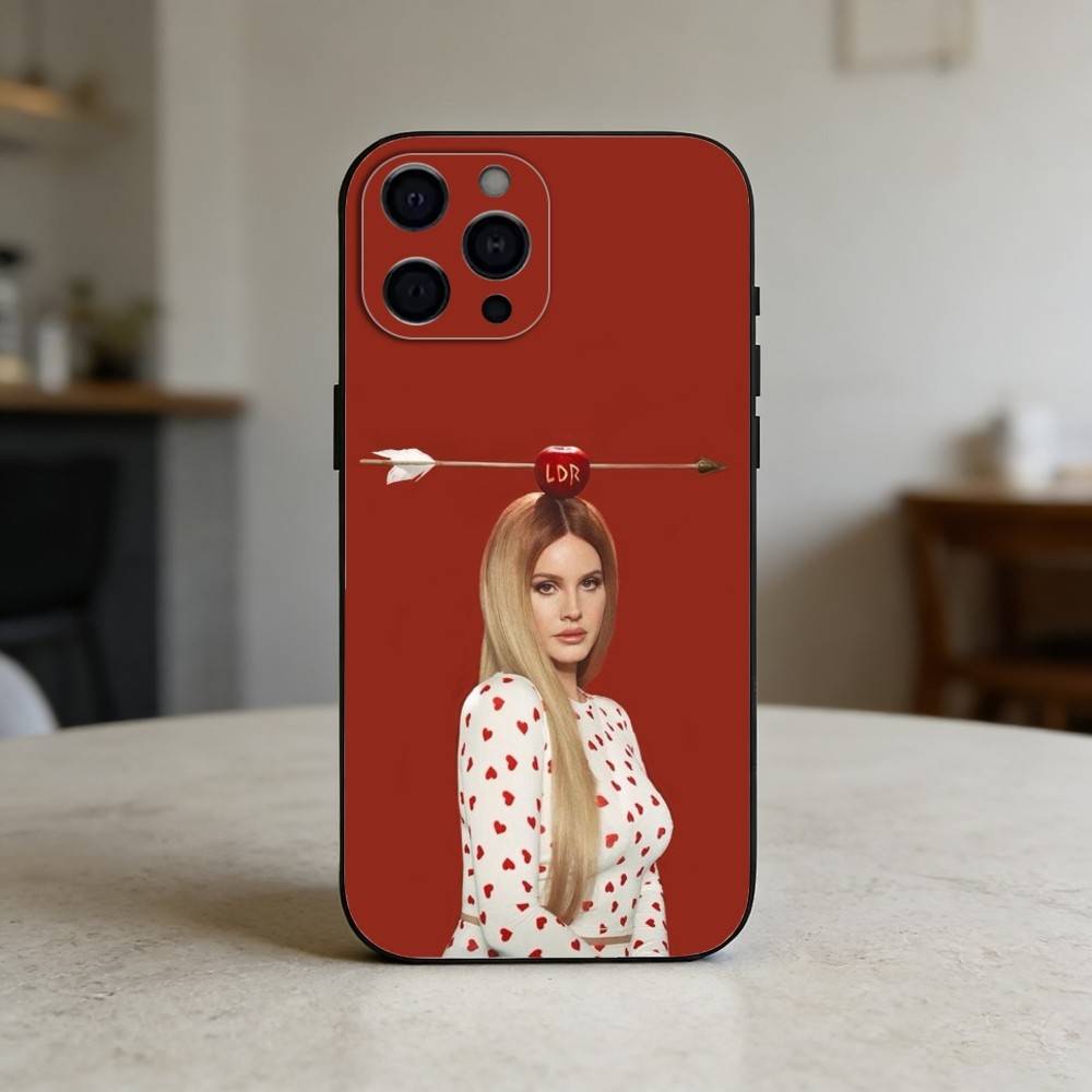 Lana Del R-Rey Phone Case For iPhone 17,16,15,14,13,12,11 Plus,Pro Max,SE4Soft Silicone Black Cover