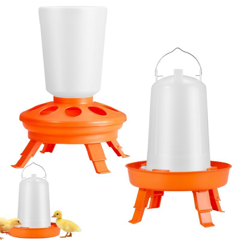 Poultry Automatic Feeding Bucket Chicken Feeder Barrel Water Bucket Geese Quail Drinking Farm Chicken Coop Water Supplies