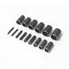 15Pcs/Set Durable 1-15mm Belt Puncher Hollow Round Chisel Punching Head DIY Roll Pin Pack Leather Craft Tool
