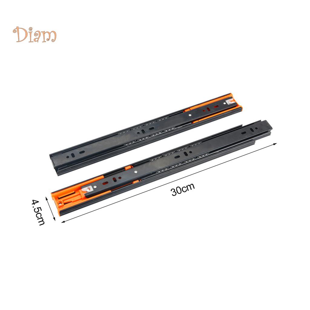 Length: 30cm Tool Cupboard Drawer Slide Cabinet Three Section Home Soft Close Rails Smooth Accessories with Damper Durable Stainless Steel Length: 30cm Tool Cupboard Drawer Slide Cabinet Three Section Home Soft Close Rails Smooth Accessories with Damper Durable Stainless Steel