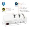 SHARPAL 198H Electric Knife Sharpener - 3-Stage Professional Knife Sharpening System with Diamond Wheel, Ideal for Double-Edged Straight-Edge and Serr