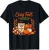 Cozy Fall Vibes Pumpkin Spice Autumn Coffee Lover T-Shirt