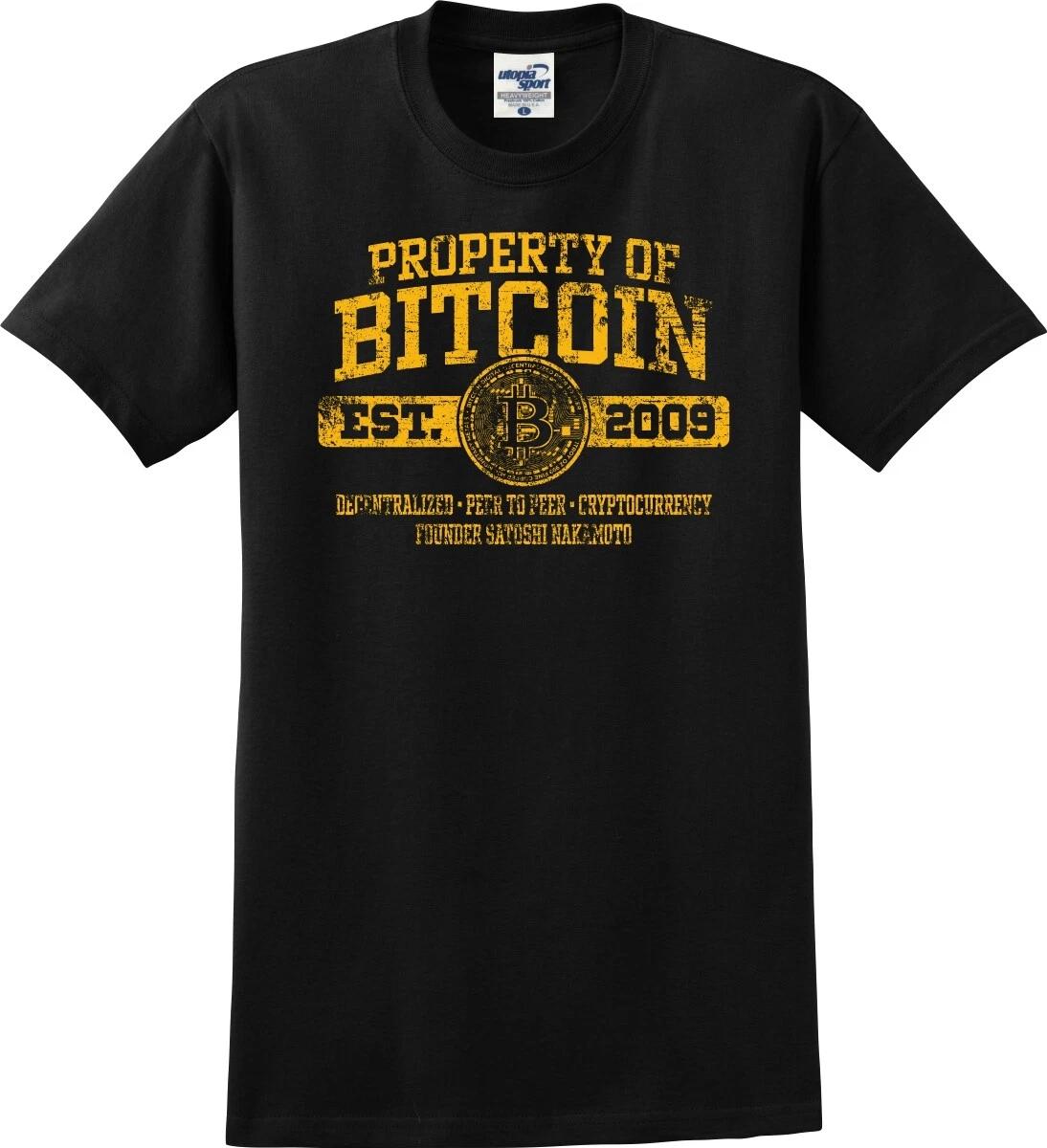 Property of Bitcoin Est. 2009 Distressed T shirt (S-5X) 3XL