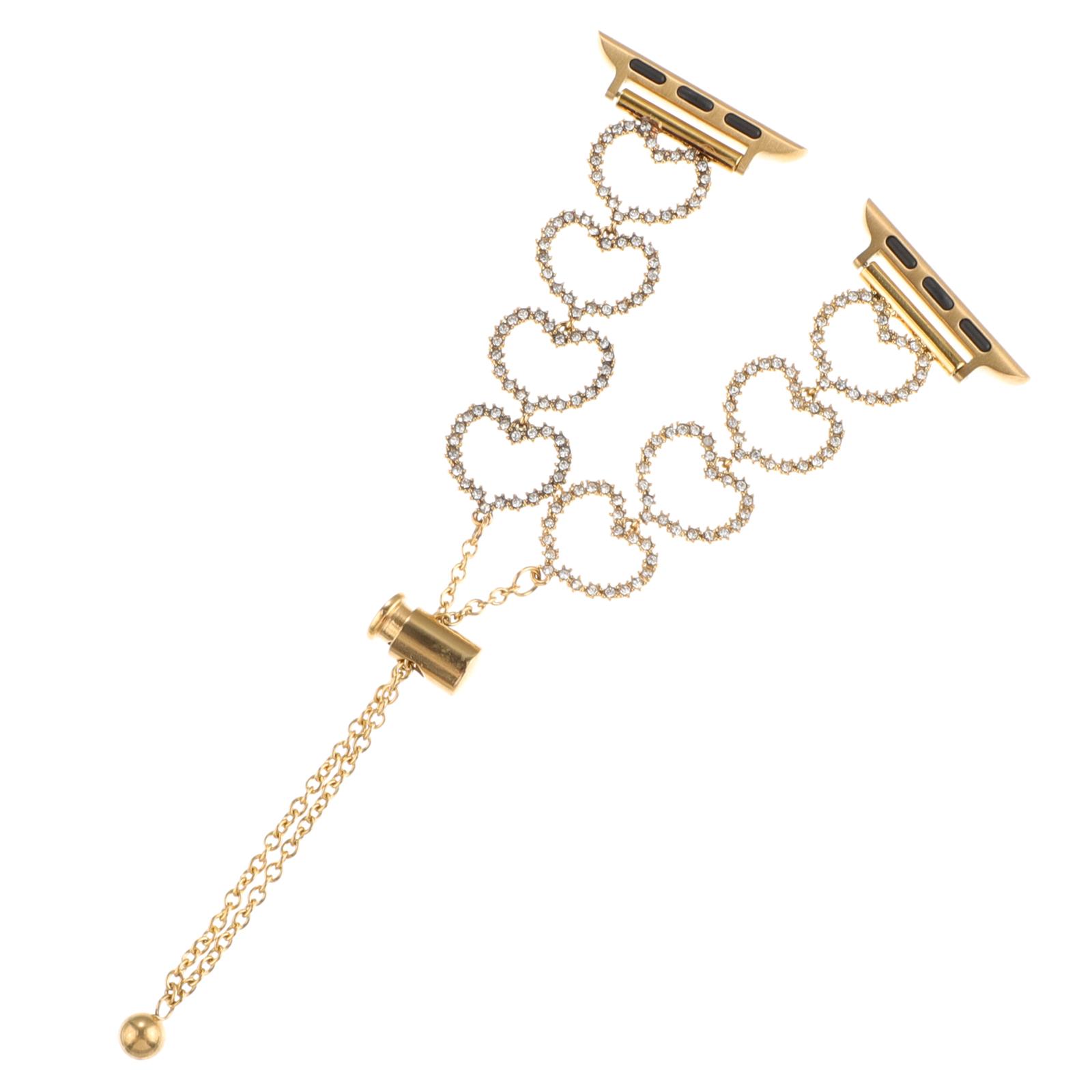 

Для Apple Watch Series 10 46мм/Ultra 2/Ultra 49мм/9 8 7 45мм/SE (2023) SE (2022) SE 6 5 4 44мм/3 2 1 42мм Ремінець для годинника з цинкового сплаву Gold