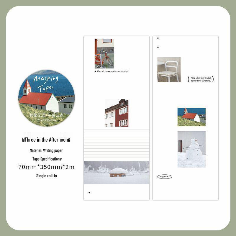 PaperMore Writable Tape: Simple Pattern Journal & DIY Collage Message Recording