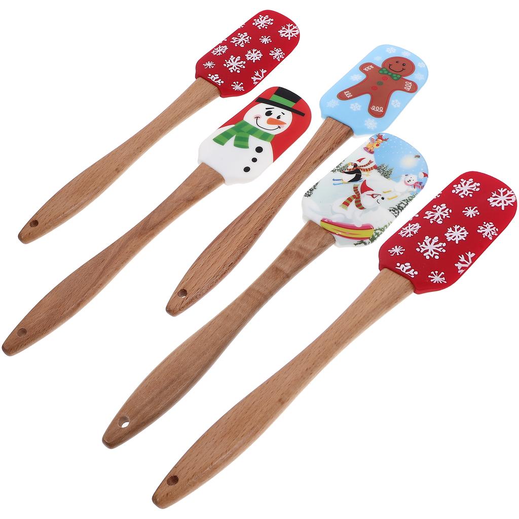 5 Pcs Baking Supplies Silicone Cream Spatula Wear-resistant Tool Convenient Brush Cake Daily Reusable Tools Butter Scraper