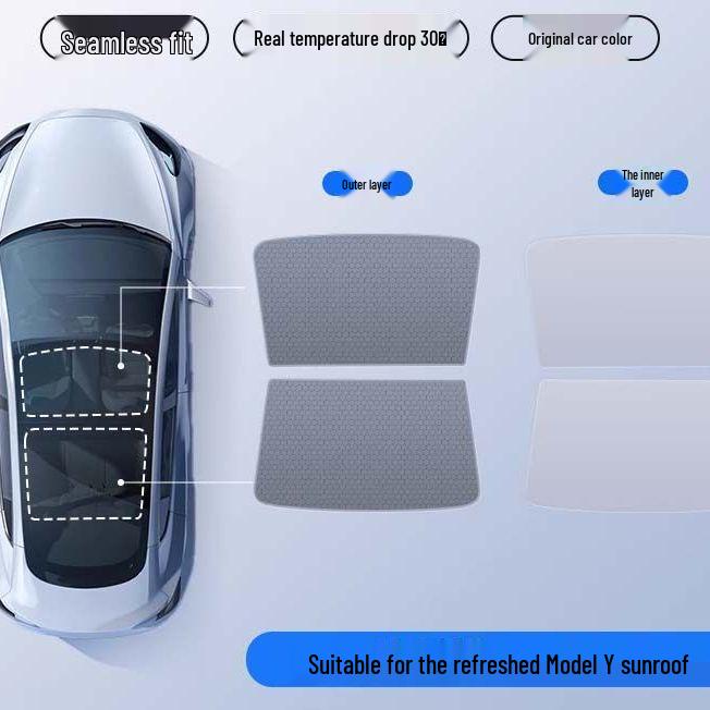 Tesla Model Y/3/YL Graphene Sunshade for Heat Insulation