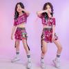 Jazz Dance Hip-Hop-Kostüm Urban Dance Mädchen Kleidung Pailletten Stil Tanzkleidung Teen Street Glänzende coole Kleidung für Kinder