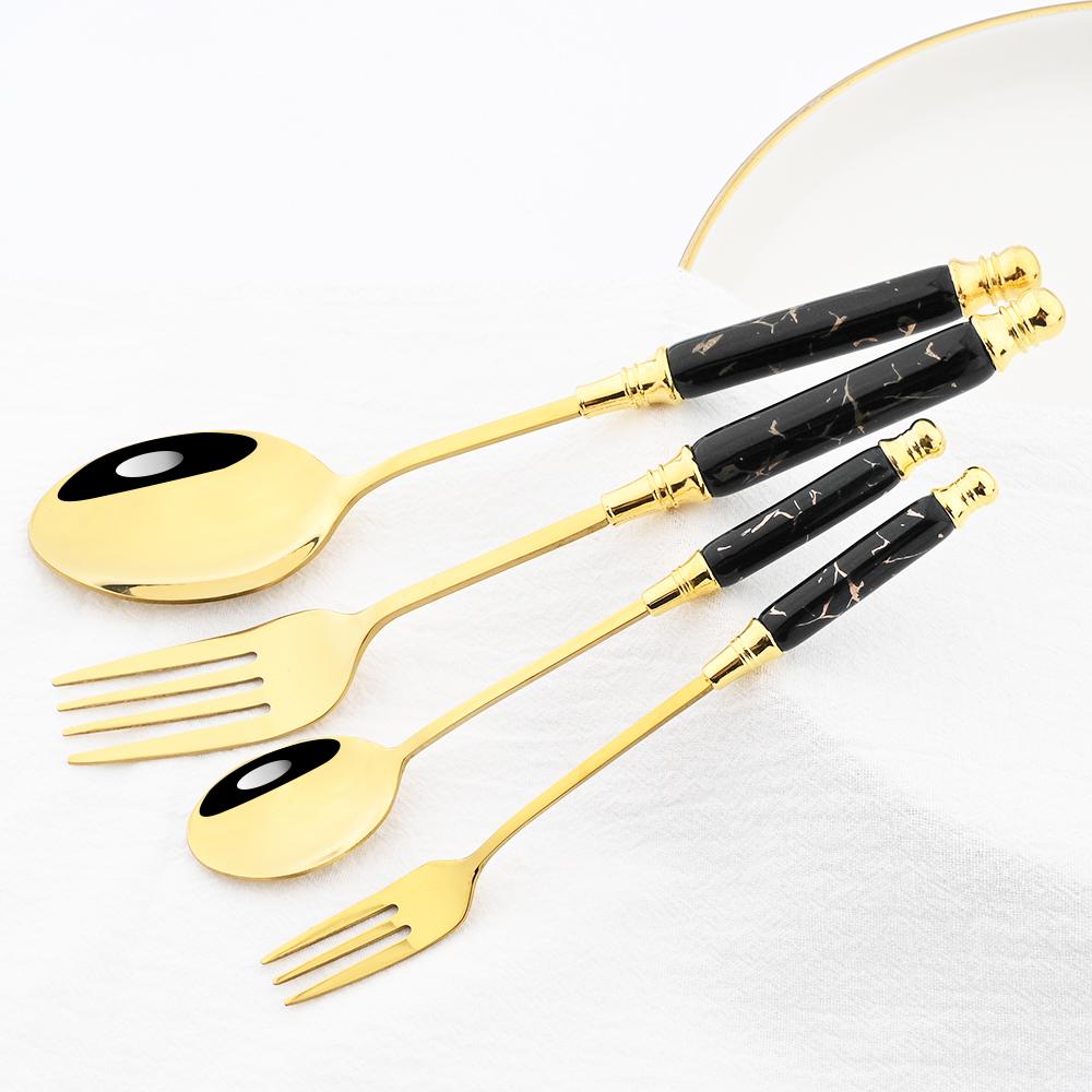 Set de tacâmuri din oțel inoxidabil, 4/5 bucăți, cuțit creativ, lingură de cafea, veselă de bucătărie, tacâmuri din oțel inoxidabil