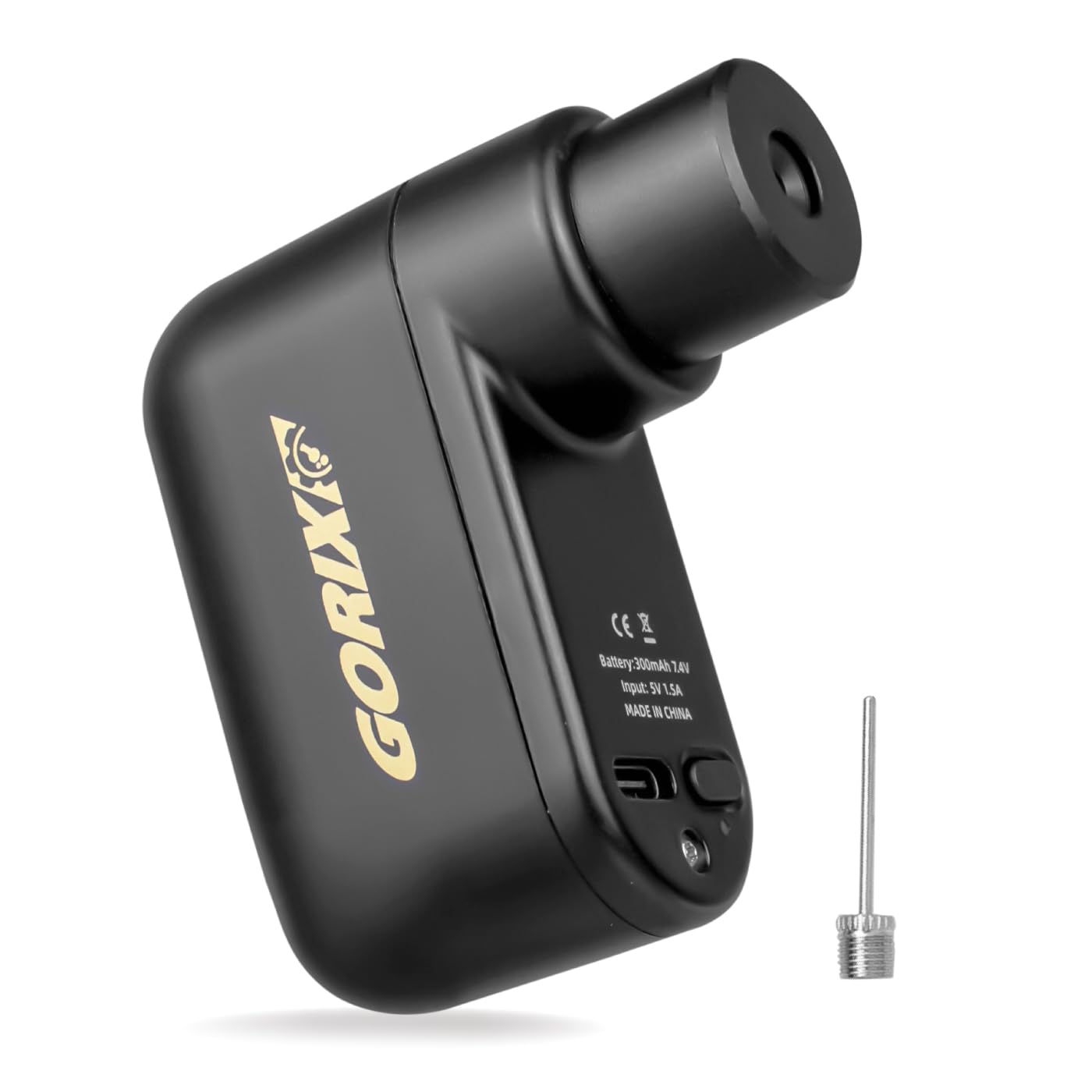 

GORIX Электрический велосипед Компактный и для дорожных велосипедов с Presta и Schrader Включает мини-насос для мячей Портативный насос для кросса и насос для ремонта проколов, чёрный