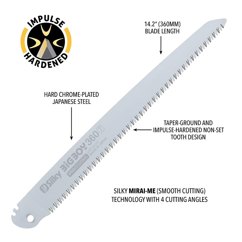 Silky Big Boy Coarse Grit Replacement Blade, 360mm, 355-36
