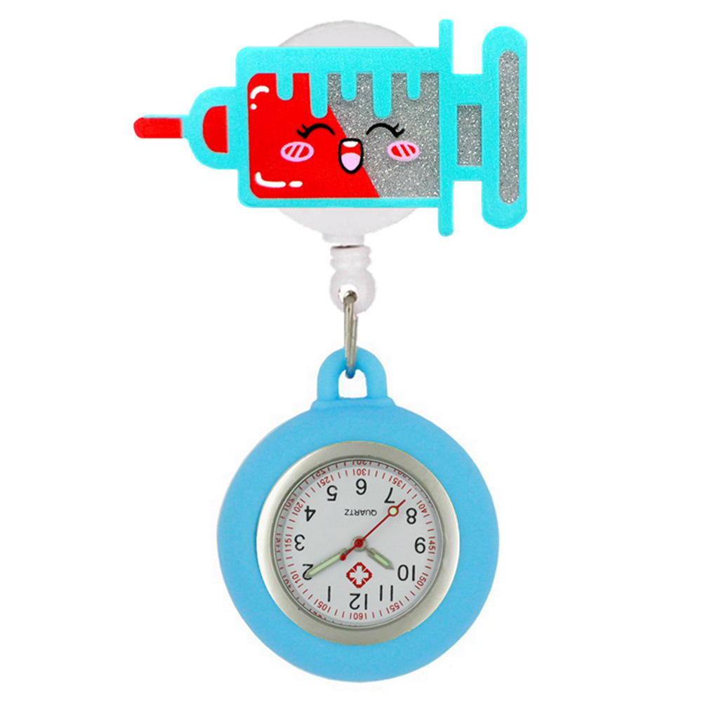 New Acrylic Retractable Nurse Badge Reel Pocket Watches Clip Hang Clockfashion Medical Doctor Id Card Holder Lanyard