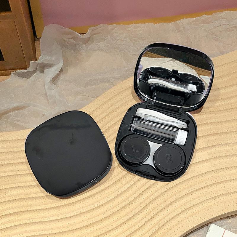 Candy enfärgad kontaktlinsfodral Plastfärgad kontaktlinslåda Bärbar kontaktlinsförvaringslåda Mini Care Box