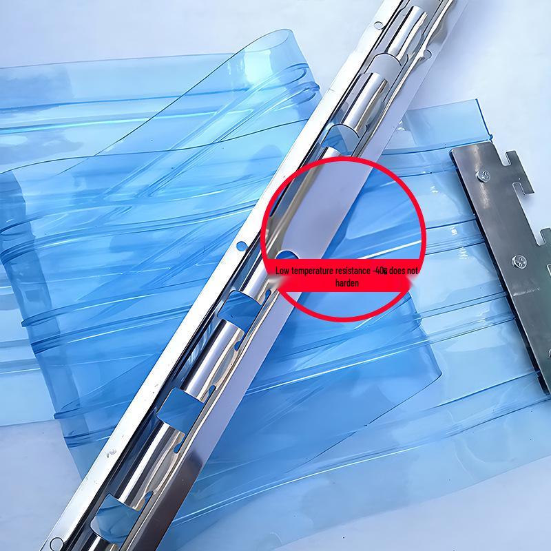 Four Seasons PVC Transparent Door Curtain: Mosquito-Proof, Windproof, Blackout, Punch-Free, Air Conditioning Partition.