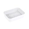 Porte-savon Blanc En Plastique Uni Soft 11.9 X 8.9 X 2.3 Cm