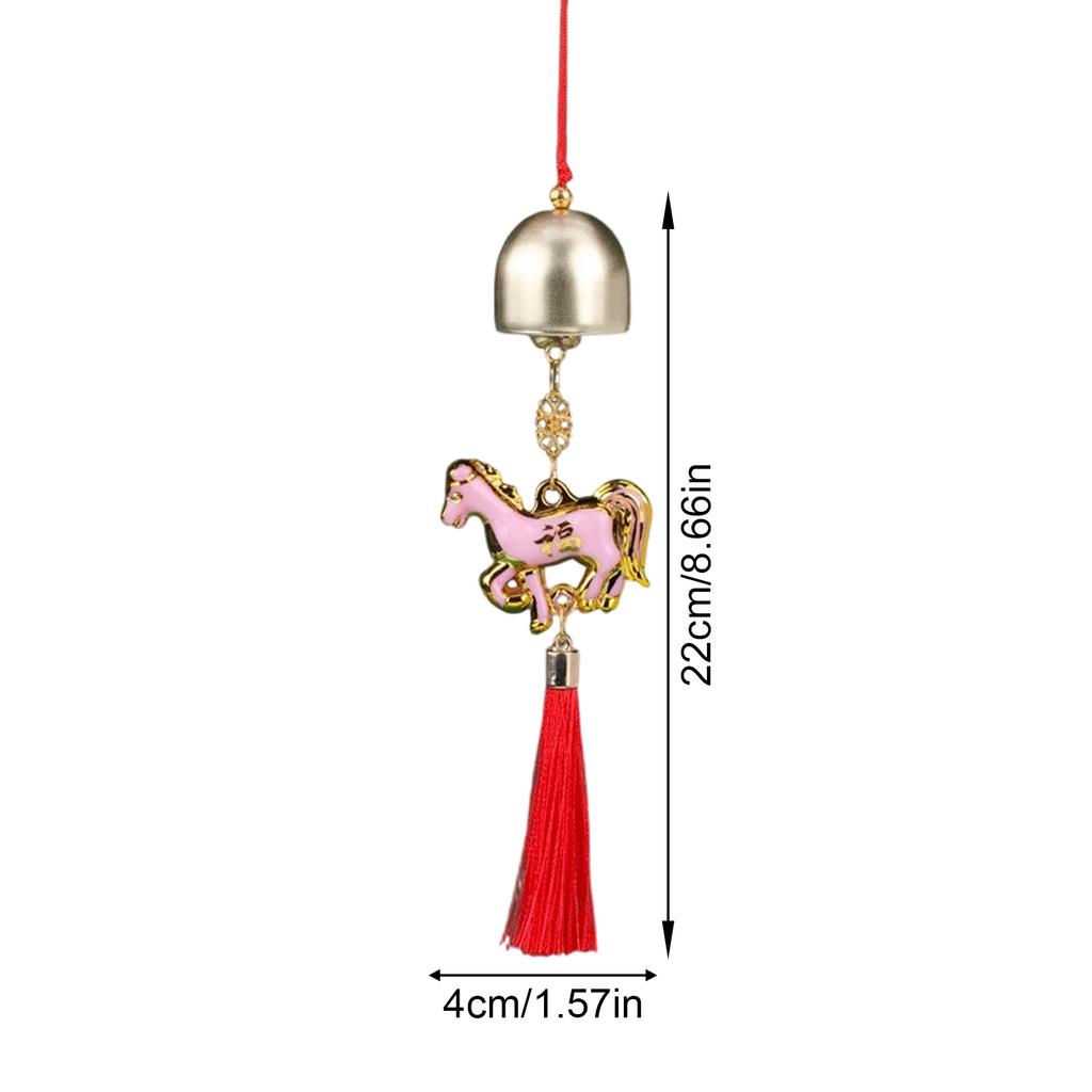 Car Hanging Ornament Chinese New Years 2026 Horse Pendant Charm with Tassels fengshui Ornament for Car Home Decorations