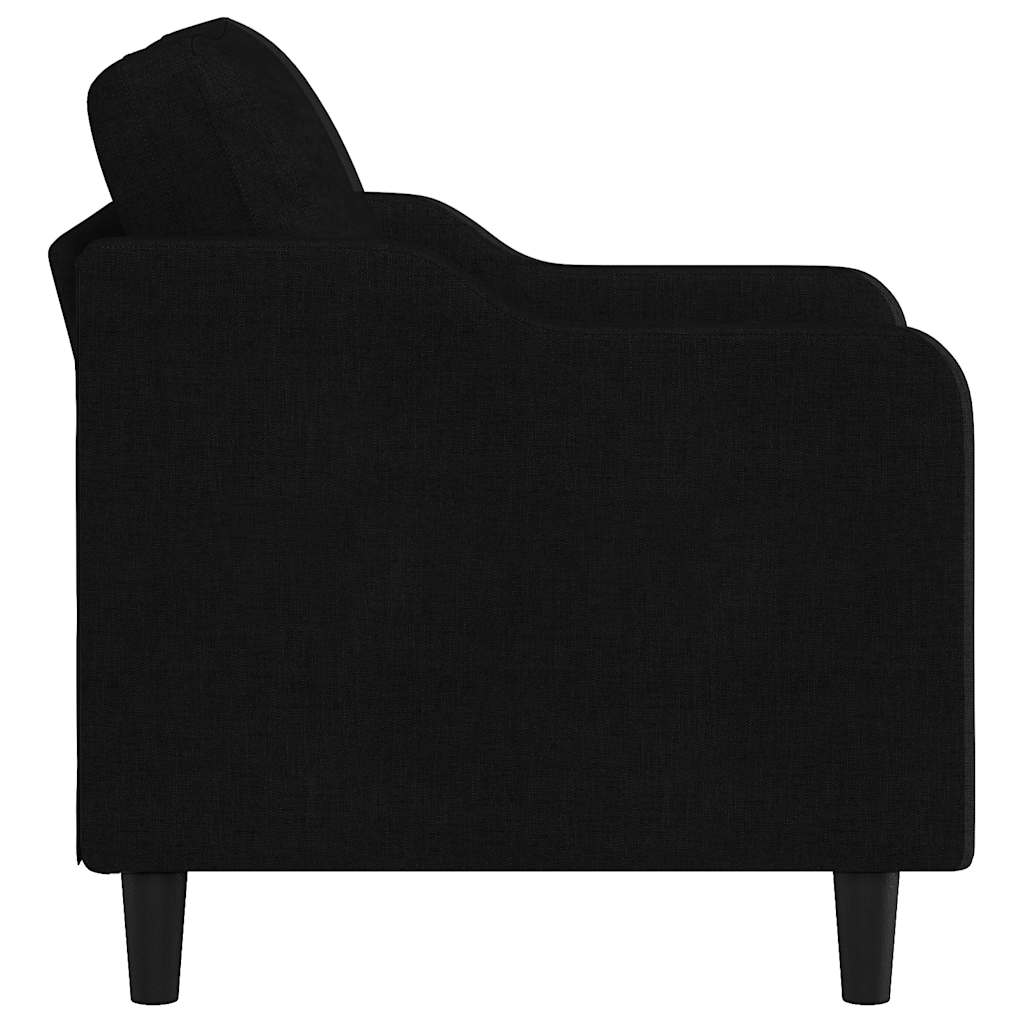Vidaxl Armchair, Black, 60 Cm, Upholstered In Fabric