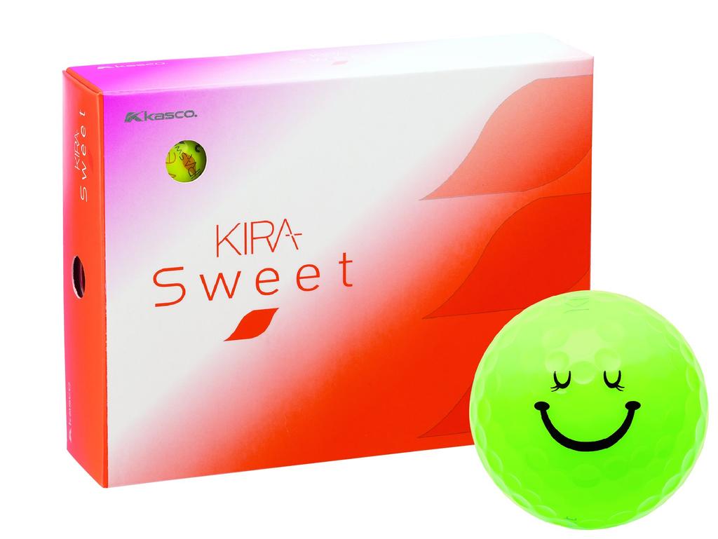 Kasco KIRA SWEET Golf Character 1 Dozen Lime Balls, Design, (12 balls),