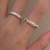 Minimalist Trendy Copper Ring With Unique Freshwater Pearls For Fashion Womens