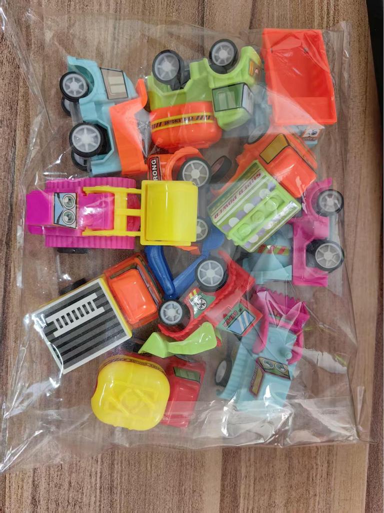 Kindergarten Back-to-School Toy: Pull-Back Car Set - Engineering & Military Vehicles in Individual Packaging