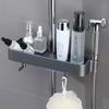 Raft de duș Raft de depozitare Suport de ridicare de uz casnic pentru baie Fără perforare Toaletă Bară de duș Tavă de depozitare Accesorii de baie