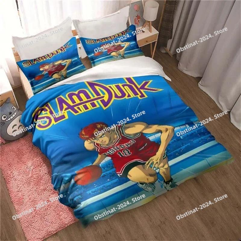 Slam Dunk Cartoon Aufdruck Bettwäsche-Sets exquisites Bettwaren-Set Bettbezug Bettdecke Set Bettwäsche-Set Luxuriöses Geburtstagsgeschenk