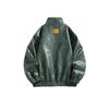 Large Size Trendy Fashion Jacket Stand Collar Casual Spring and Autumn New Loose Men's Motorcycle Leather Jacket for Men