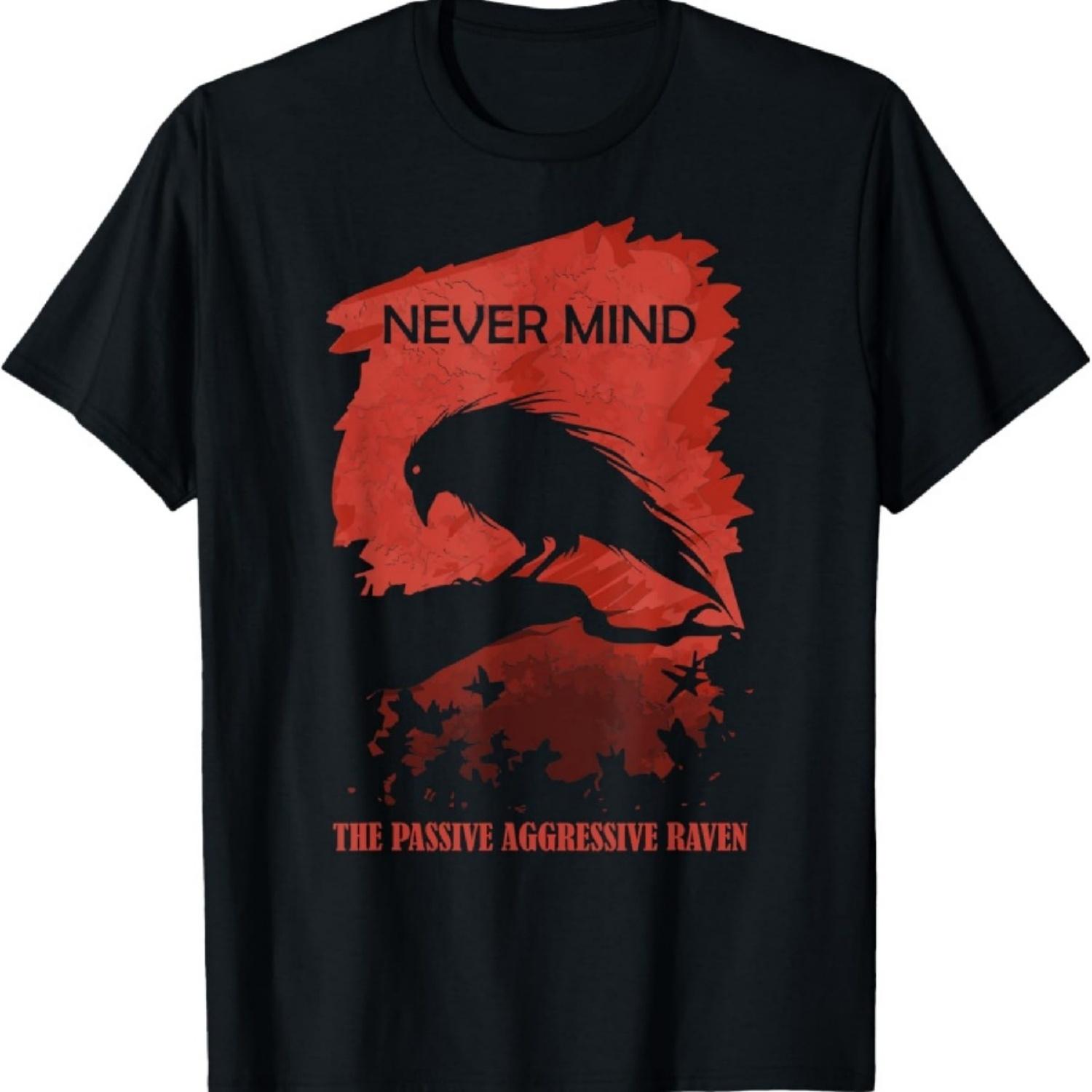 

Пассивно-агрессивная футболка «Ворон» Литература Не обращайте внимания Аллюзия XXXXXL чёрный