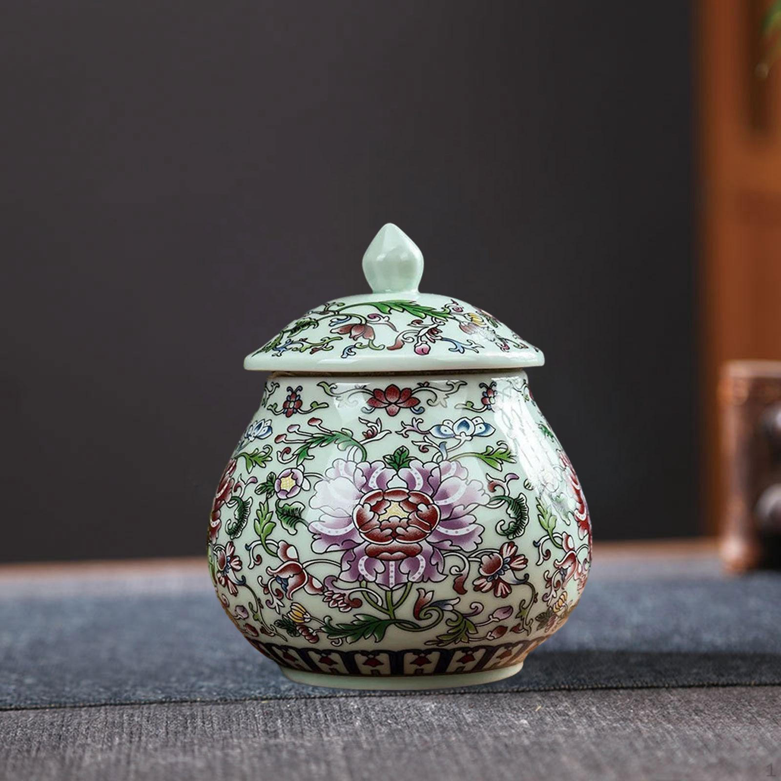 

Керамічна імбирна банка з кришкою, китайська храмова банка, декоративна ваза для домашнього декору, зберігання білий
