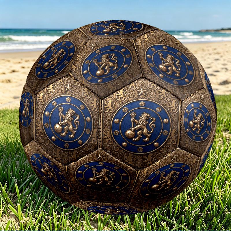 Chelsea Football Club Print Size 5 Soccer Ball, PU Wear Resistant Football for Match Training and Daily Practice, Birthday Gift for Soccer Fans