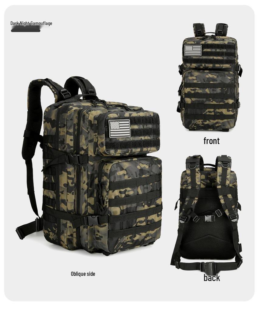 45L Camouflage Tactical Assault Backpack: Multifunctional Outdoor Camping & Hiking Rucksack