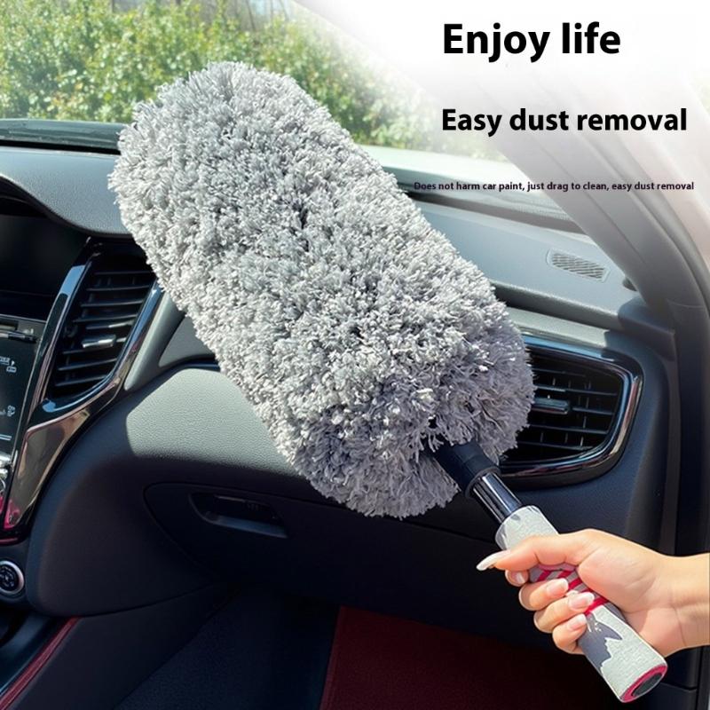 Washable Gentle Automotive Cleaning Brush Removes Fine Particles Ergonomic Grip Lightweight Build For Quick Dust Removal