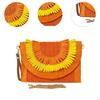Bohemian Handmade Woven Envelope Bag 29x20cm Clutch Purse for Daily Outings