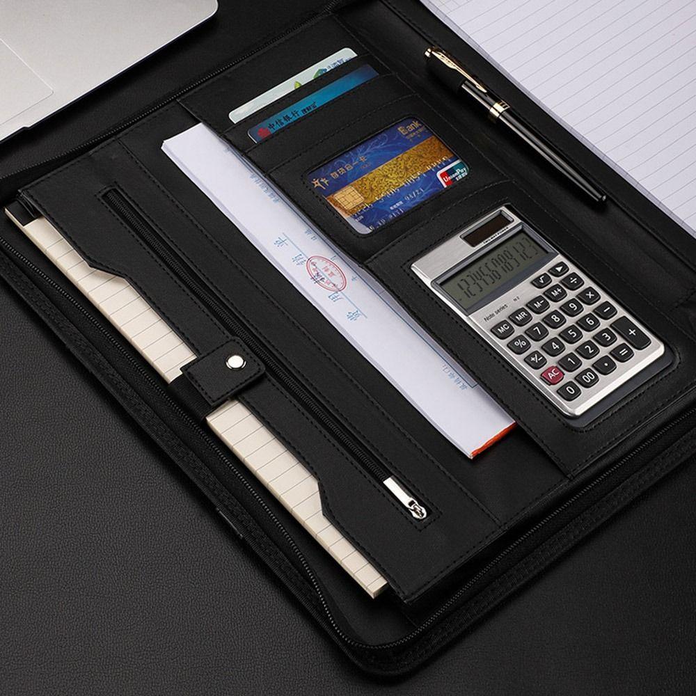 PU Leather A4 Clipboard Folder Stationery Document Organizer  Office School Supplies