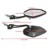 Universal CNC Aluminum Motorcycle Handlebar Rear View Mirrors Anti-glare Mirrors
