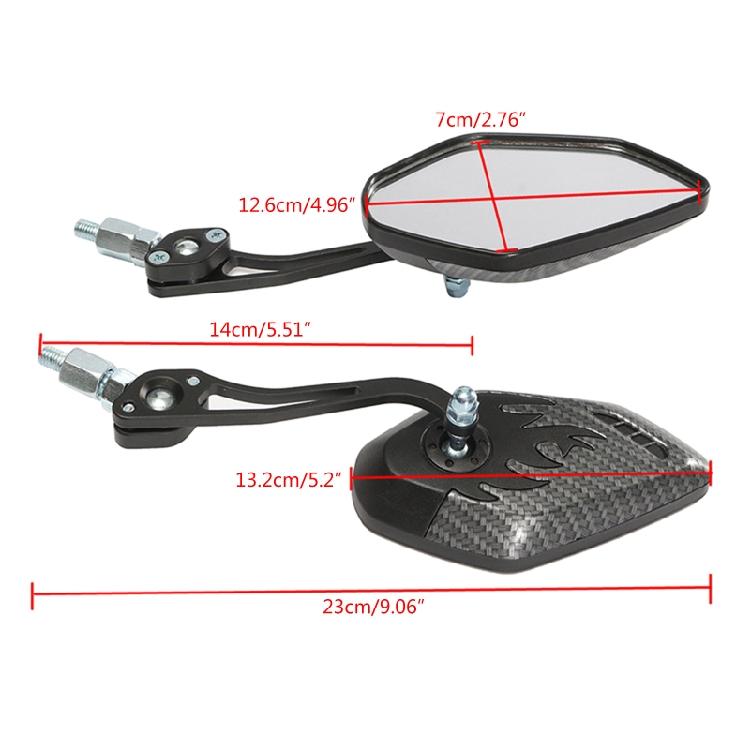 Universal CNC Aluminum Motorcycle Handlebar Rear View Mirrors Anti-glare Mirrors