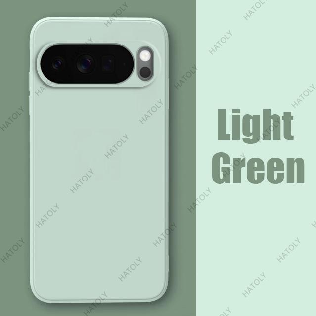 

Чехол для Google Pixel 10 Pro XL Жидкий силиконовый чехол для Google Pixel 10 Pro Чехол TPU Противоударный чехол для телефона для Pixel 10 Google Pixel 10 светло-зеленый