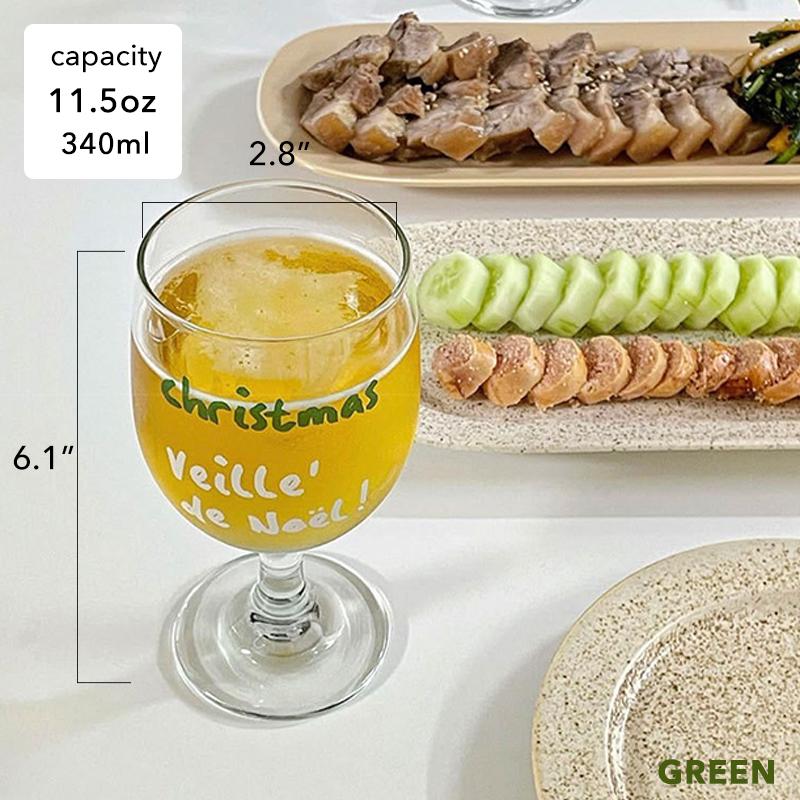 Exquisite Christmas Wine Glass - Glass Cup for Festive Holiday Drinks & Decor, Ideal for Gifting At Parties and Celebrations