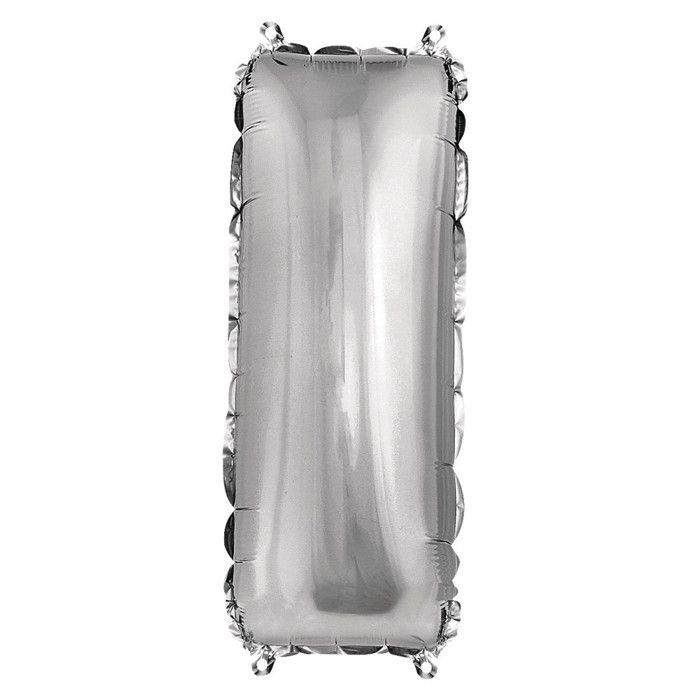 Ballon en aluminium Lettre I Argenté 40cm