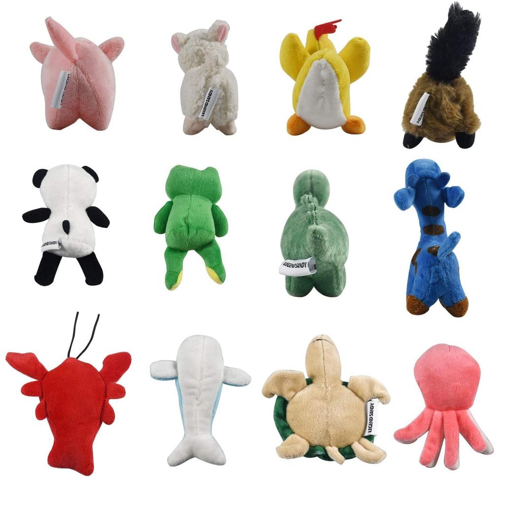LEGEND SANDY Squeaky Plush Dog Toy Pack for 12 Small Plush Puppy Chew Toys with Squeaky Cute Soft Pet Toy for Small to Medium Dogs Puppies, Sounds,