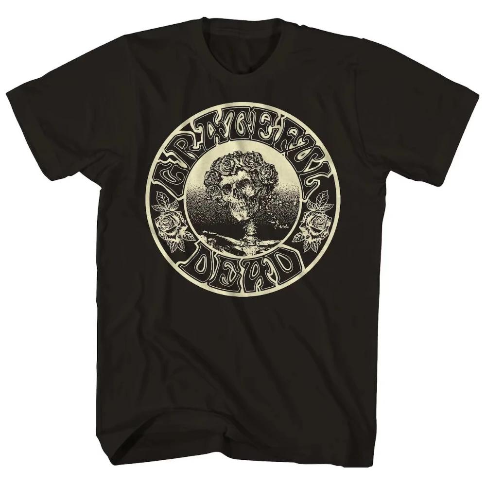 2025 Cotton Grateful Dead Warlocks Indian Skull Rock Punk Classic T-shirt Unisex Men Women's Short Sleeve Summer Round Neck Tee