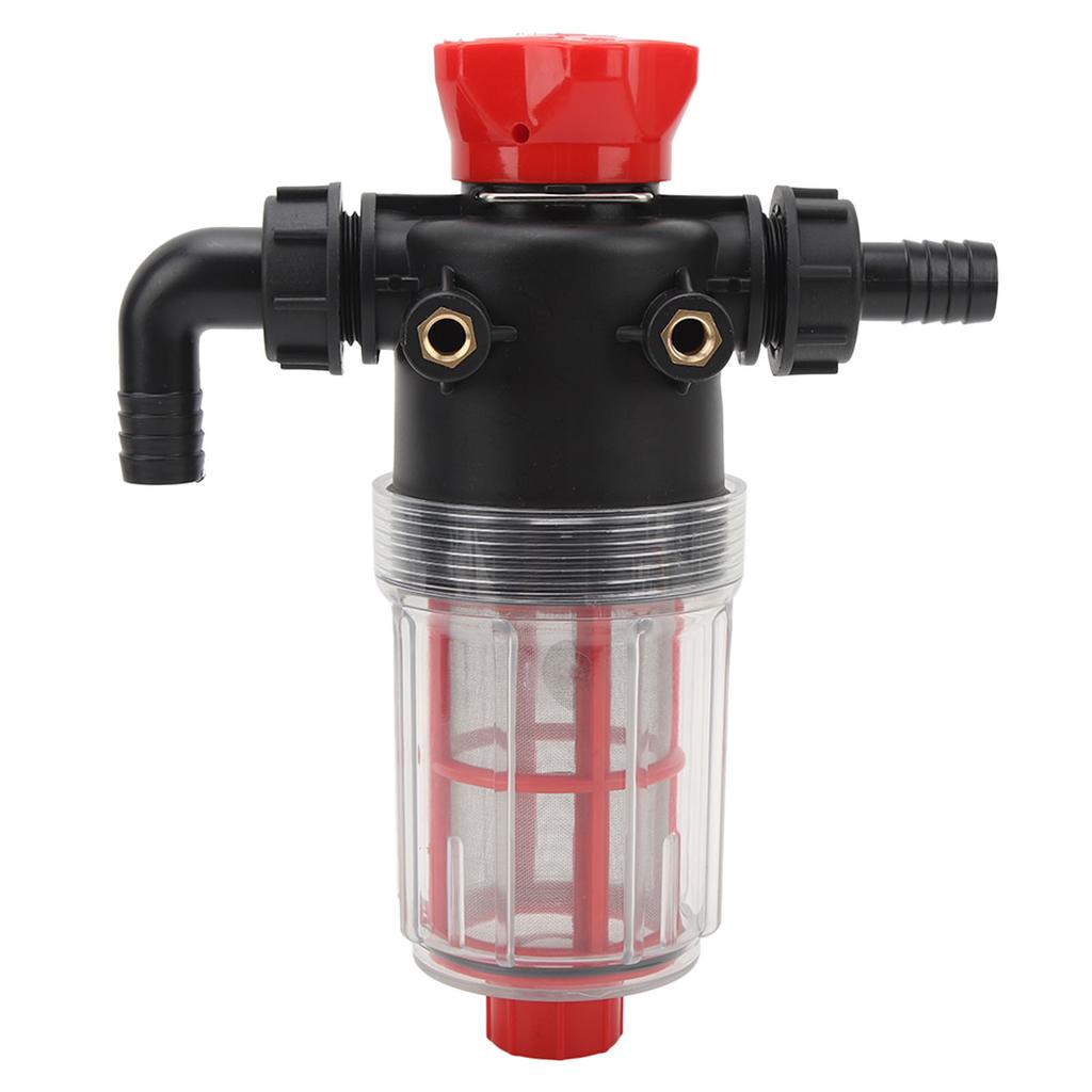 Water Pump Strainer Filter with 60 Mesh Stainless Steel Filter Screen High Flow Pipeline Filter Transparent Design 19mm