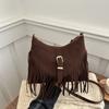 Bag - Women's Elegant and Niche Underarm Bag, Trendy Commuter Bag, Fringed Single-shoulder Crossbody Bag