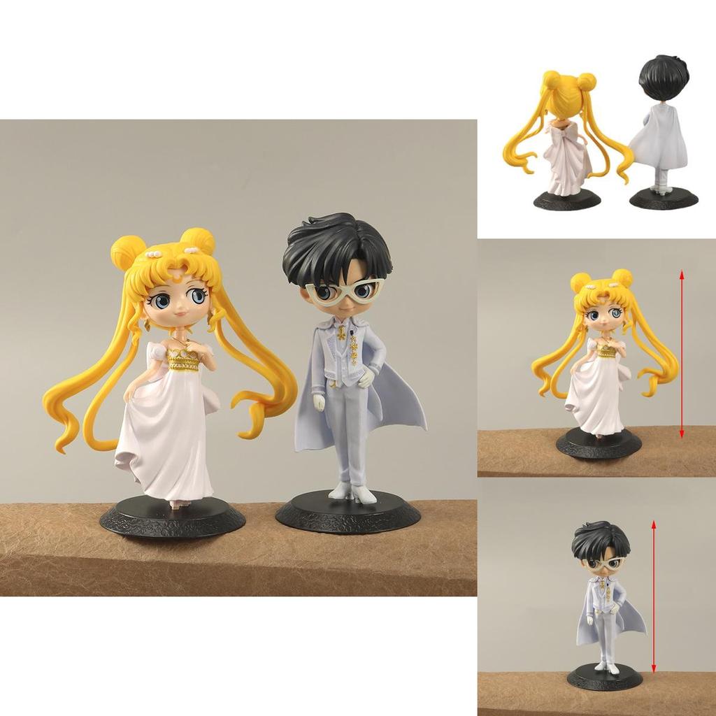 Sailor Moon Tsukino Usagi And Chiba Mamoru Pvc Action Figure Set With Collectible Anime Characters For Fans