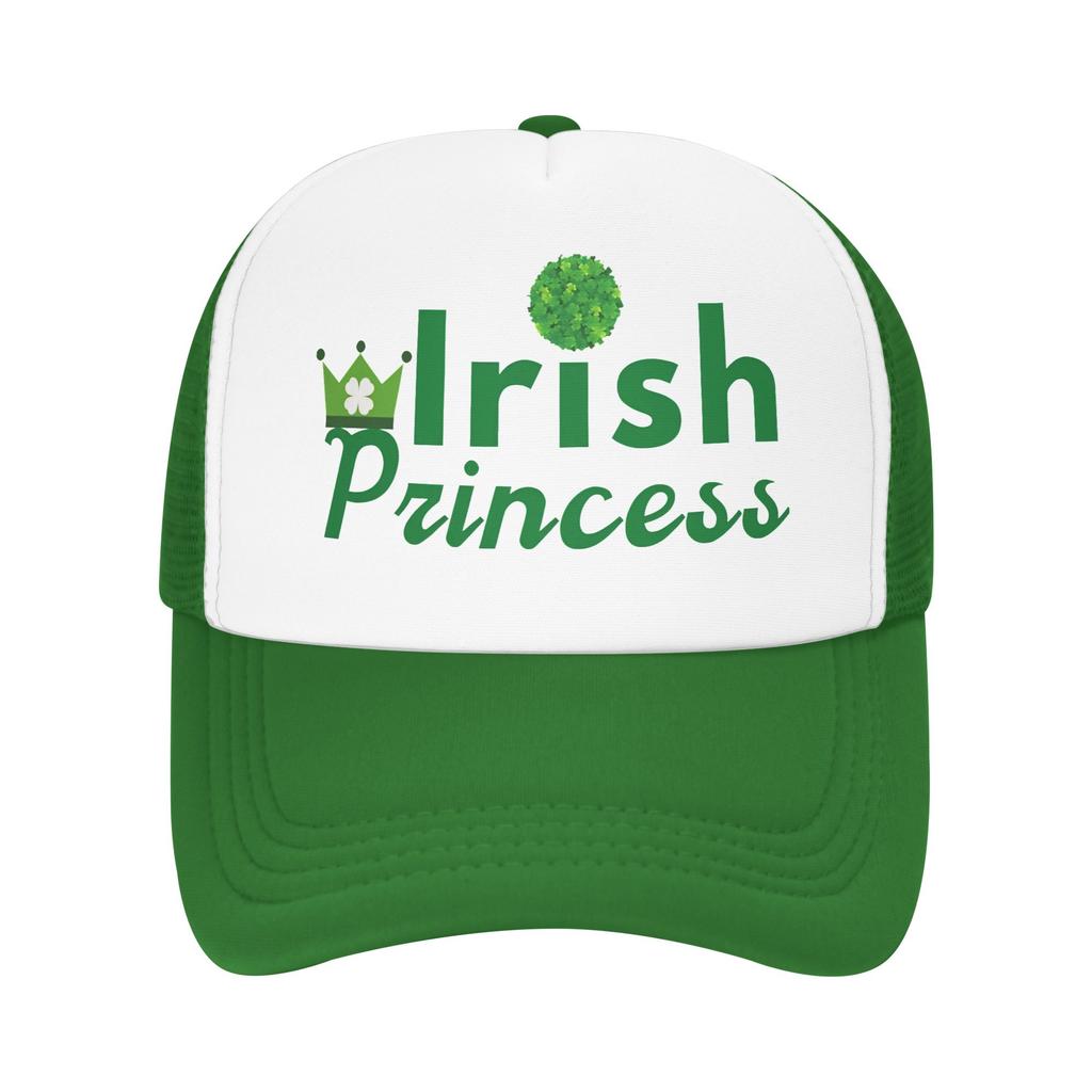 Happy Saint Patricks Day  Outfits Mesh Trucker Hat Summer Breathable  Meshback Sun Caps Trendy Adjustbale