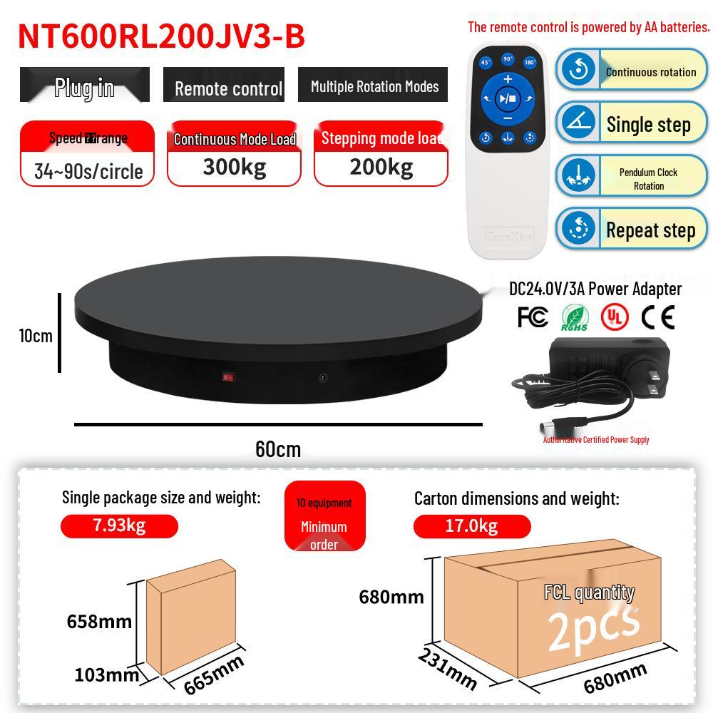Remote-Controlled Rotating Display Stand for Photography and Jewelry