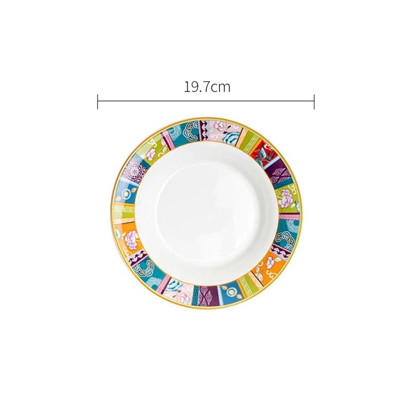 Kreative Keramikplatte im modernen Stil, Retro-Restaurant, exquisite Steak-Flachplatten, köstliche Gerichte, Ramen-Schüsseln, Haushaltsgeschirr